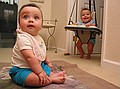 Just watching my sister bounce, why?