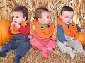 Three little pumpkins.