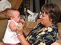 Sierra and Grandma Cindy have a laugh off.